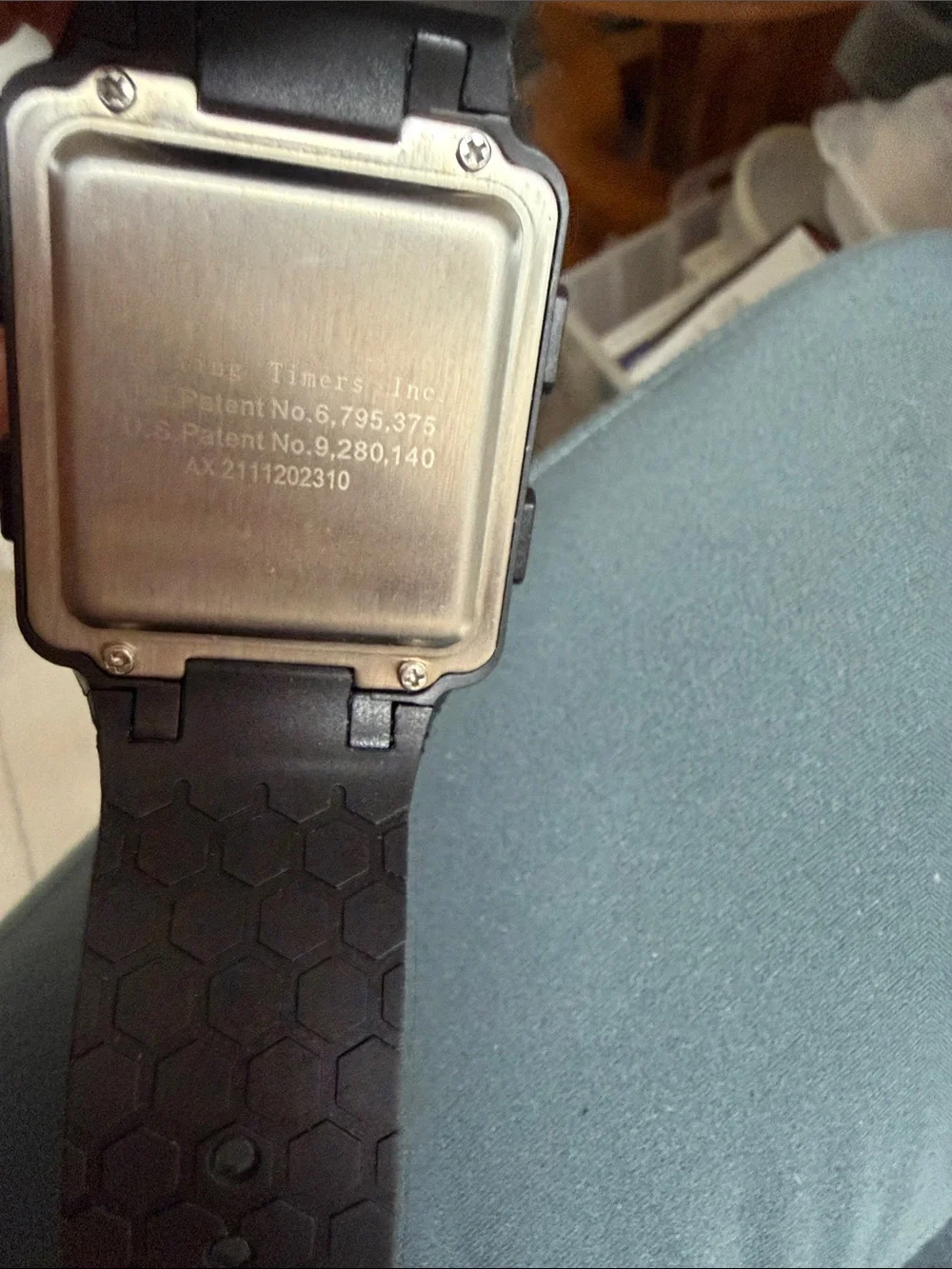 Testing Timer  Black Digital Sports Watch used to keep pace during tests
